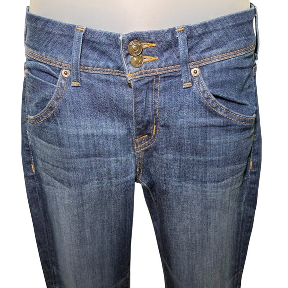 Hudson Beth Mid-Rise Baby Bootcut Flap Pocket Jeans Size 24 - Picture 2 of 8